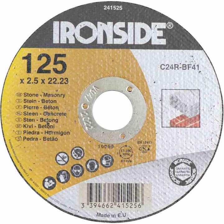 Produktbild Ironside Trennscheibe für Stein 125 x 2,5 mm Bohrung 22mm
