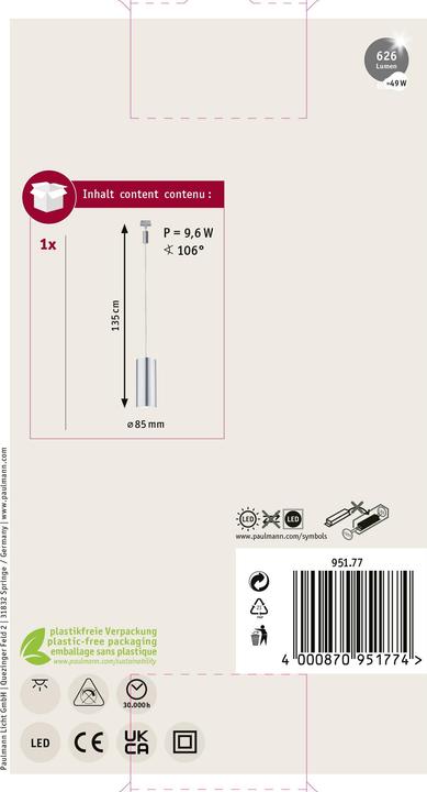 Actual product image Paulmann URail Barrel (370 lm)