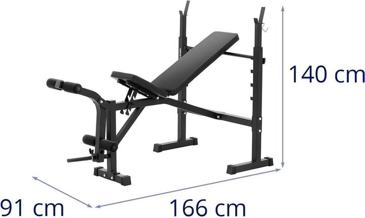 Produktbild Gymrex Multifunktionshantelbank Hantelbank bis 100 kg belastbar verstellbar