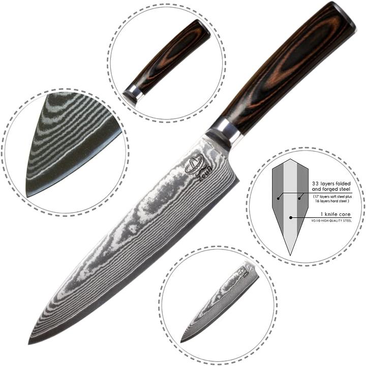 Produktbild Zeuß Damastmesser 32cm (20 cm)