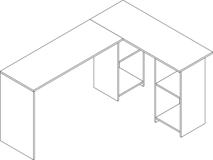Produktbild VCM Holz Eckschreibtisch Computertisch Lusias (136 x 112 x 73 cm)