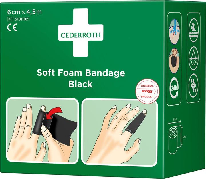 Actual product image Cederroth Soft Foam Bandage black (1 x)