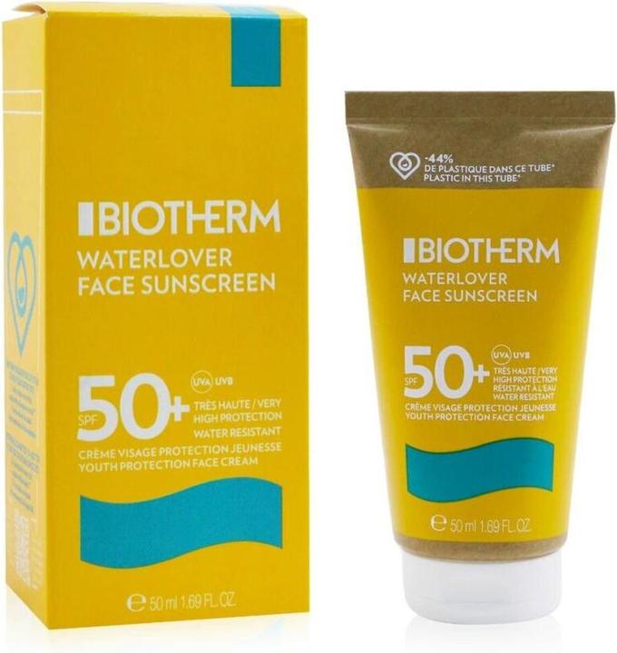 Productafbeelding Biotherm Waterlover Crème Solaire Anti-Âge SPF50 Crème (Zonnecrème gezicht, SPF 50+, 50 ml, 68 g)
