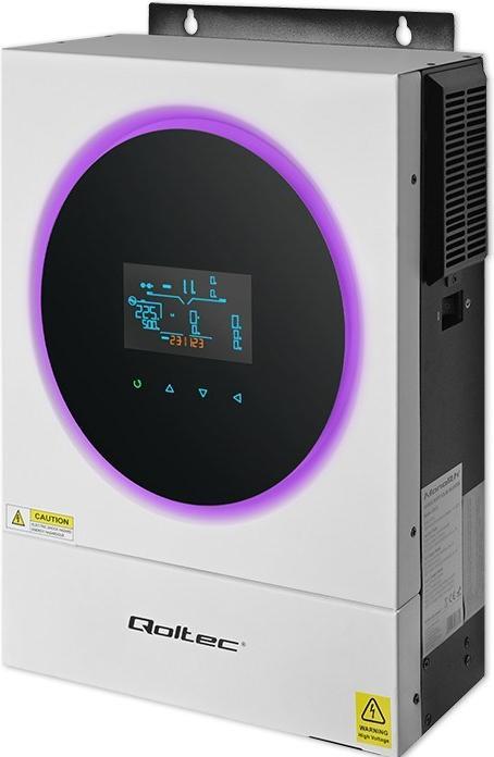Produktbild Qoltec Hybrydowy inwerter solarny Off-Grid 4kVA| 4kW | 120A | MPPT | LCD | Wi-Fi | BMS | Sinus