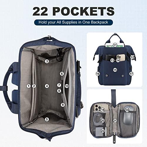 Produktbild Only-Bags.Store Rucksack, Laptop Schulrucksack Teen 15.6 Zoll mit Datenkabeltasche & USB-Ladeanschluss