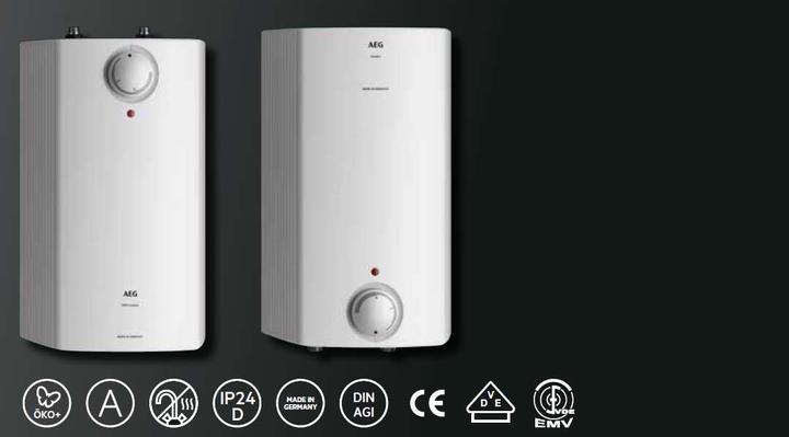 Produktbild AEG Haustechnik Hoz 5 Comfort druckloser Kleinspeicher, Übertischboiler 5 Liter Niederdruck, mit Stecker, 2 kW