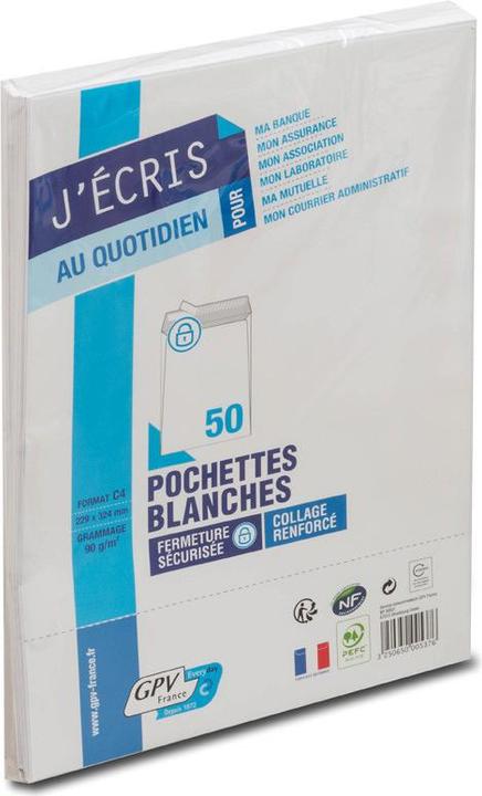 Immagine prodotto GPV Buste, C4, 229 x 324 mm, bianche, senza finestra (50 x)