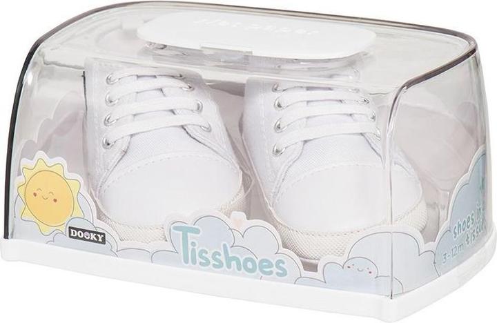 Image du produit Dooky Chaussons bébé + boîte de lingettes, Blanc (18)