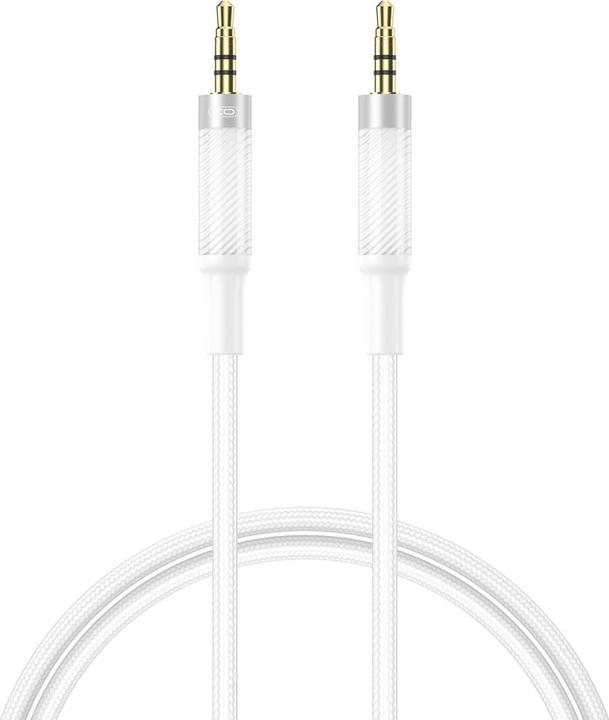 xO cable audio NB-R279C jack 3,5mm - jack 3,5mm 1,0m white (1 m, 3.5mm jack (AUX))