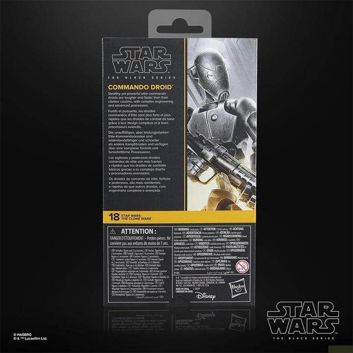 Actual product image Hasbro Star Wars: The Clone Wars Black Series Actionfigur Commando Droid 15 cm