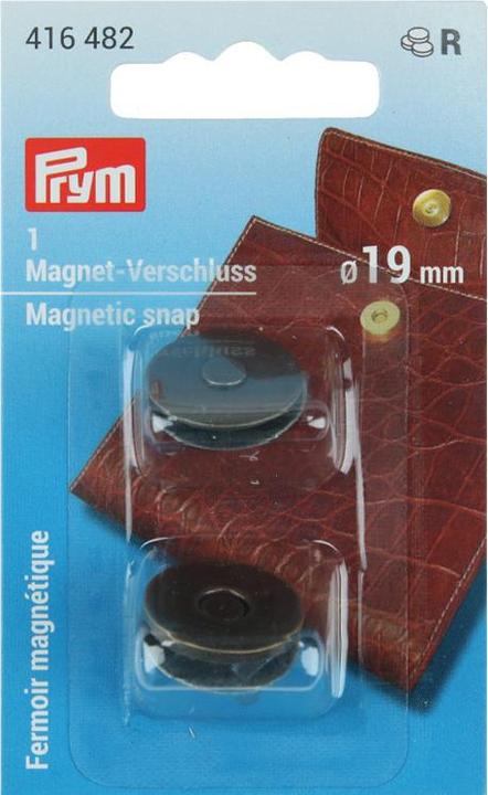 Actual product image Prym Magnetic clasp, old brass 19 mm, card