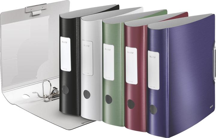 Produktbild Leitz Ordner Active Style, 180 Grad, 80 mm, farbig sortiert DIN A4, runder Rücken, aus PP, gebürstet (A4, 80 mm, 1 Stück)
