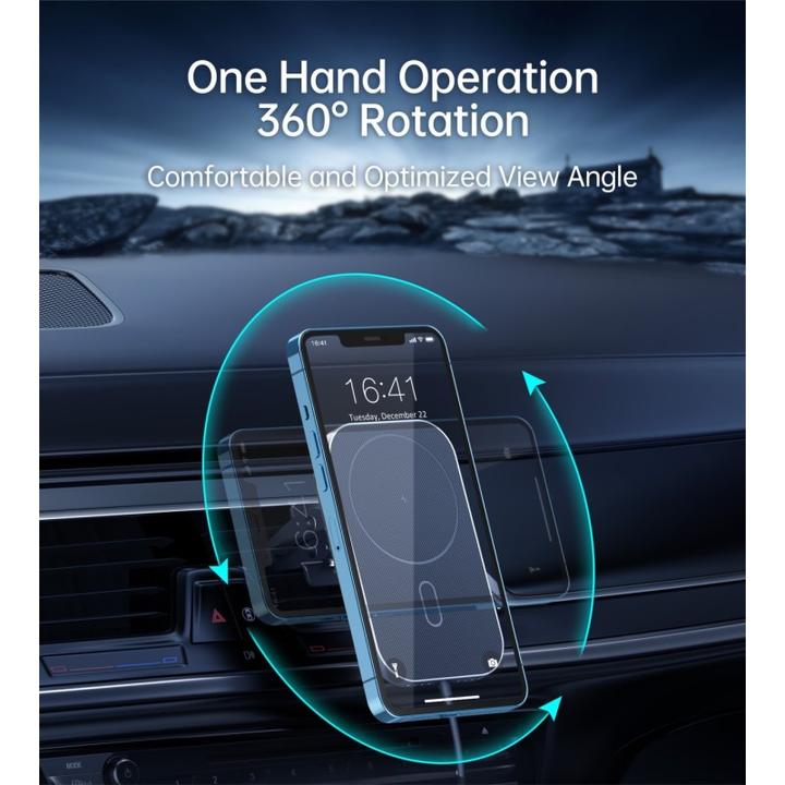 Actual product image Swissten Magnetic Car Holder with Wireless Charger