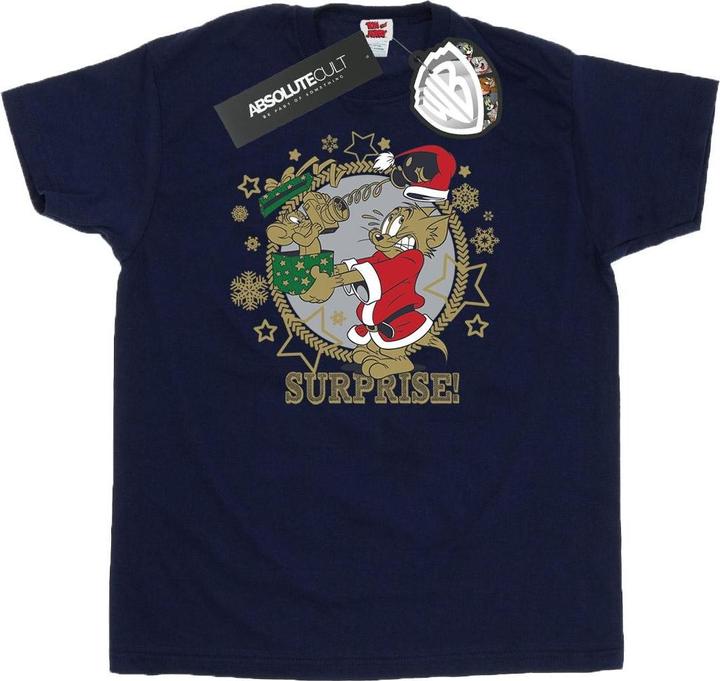 Actual product image Tom & Jerry Mens Christmas Surprise T-Shirt (XXL)