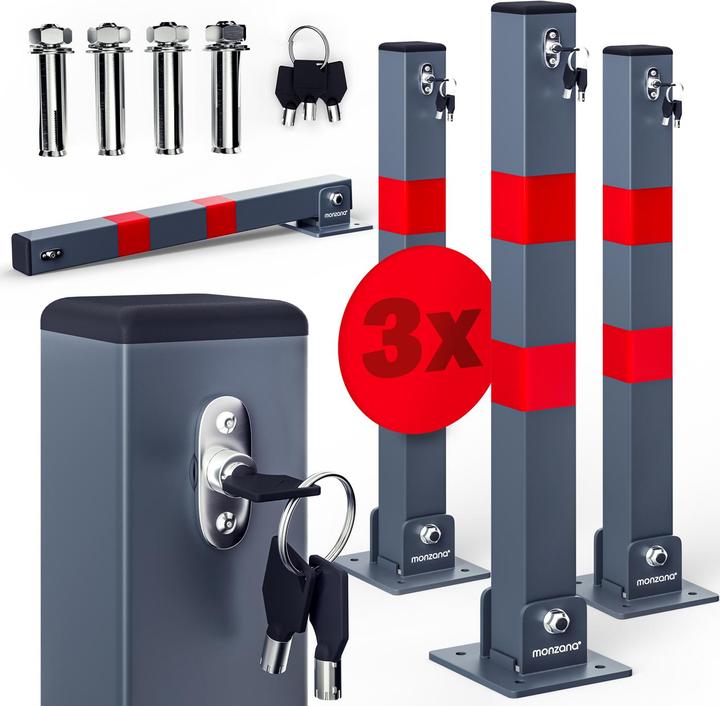 Actual product image Monzana Car park barrier set of 3