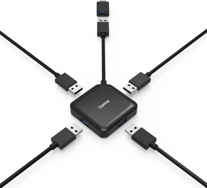 Actual product image Hama USB 3.2 Hub (USB-C, USB-A, 4 Ports)