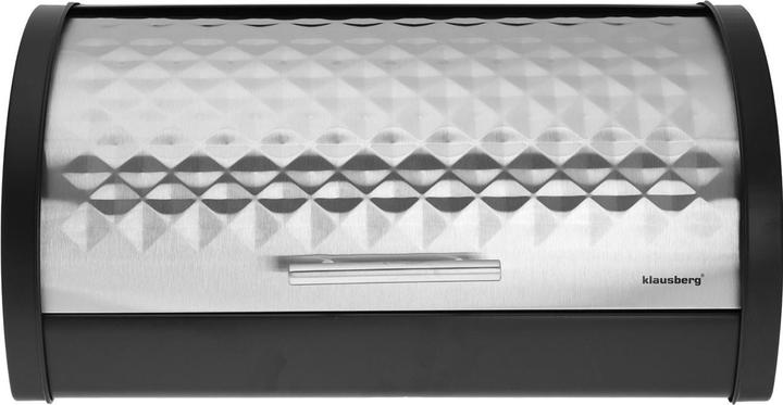 Actual product image Klausberg Bread bin with lid, stainless steel, silver-black