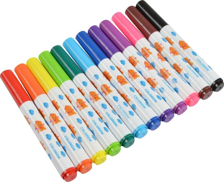 Produktbild Eugene Perma 12 Jumbo-Filzstifte in verschiedene Farben (Mehrfarbig, 12 x)