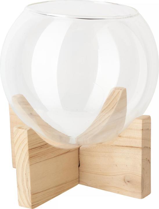 Actual product image VBS Glass ball open with wooden stand