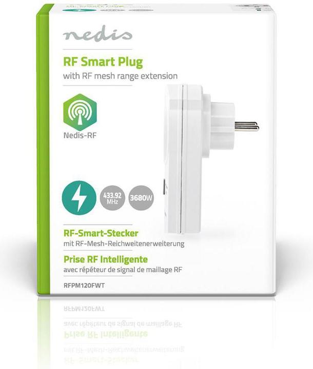 Actual product image Nedis RF Plug ON/OFF RF Mesh Range Extension Schuko Type F 3680 W White