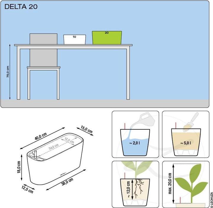 Actual product image Lechuza Delta (15 cm)