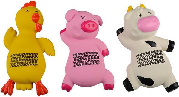 Image du produit Duvoplus + Žaislas latex vache/porc/poule 11,5x21x5cm