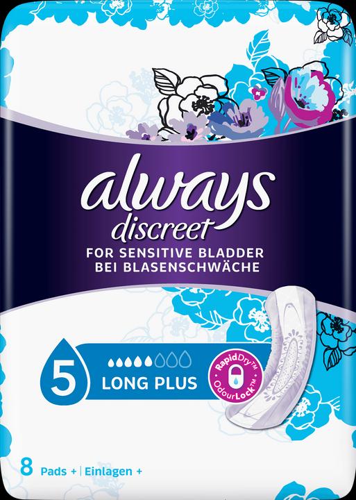 Actual product image Always Discreet Incontinence Pads Plus Long Plus (8 x, Large)