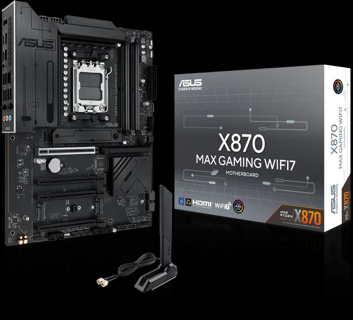 Produktbild ASUS MB AMD AM5 X870 MAX GAMING WIFI7 (AM5, AMD X870, ATX)