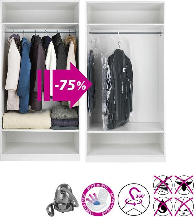 Image du produit Wenko 2 Set de sacs sous vide pour vêtements