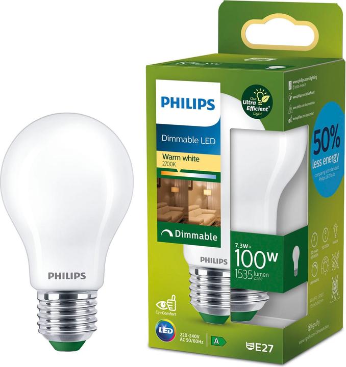 Produktbild Philips Ultra Efficient (E27, 7.30 W, 1535 lm, 1 x, A)