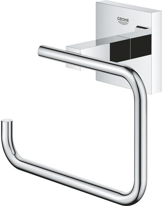 Grohe Start Cube QuickFix Toilettenapierhalter, ohne Deckel, klebbar, chrom