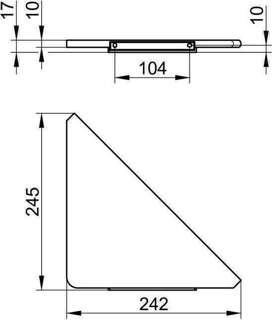 Image du produit Keuco Tablette de douche d'angle EDITION 400 alu sil-elo