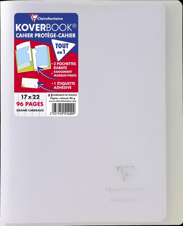 Actual product image Clairefontaine KOVER BOOK booklet 17x22 seyes (A5+, Special ruling)