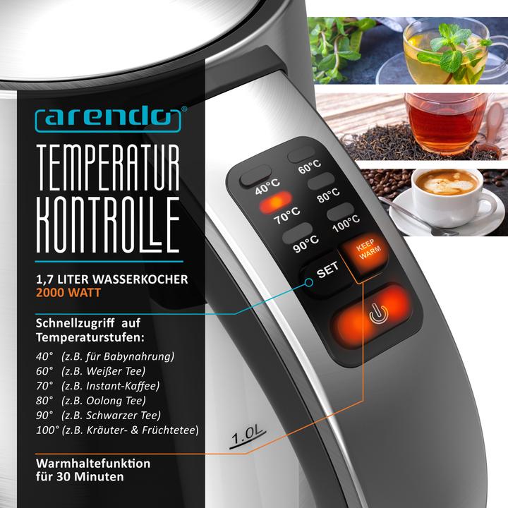 Image du produit Arendo Bouilloire électrique (1.70 l)