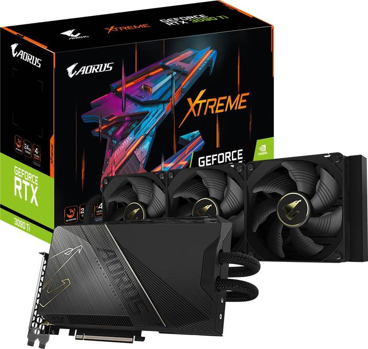 Produktbild Gigabyte AORUS GeForce RTX 3090 Ti XTREME WATERFORCE 24G (24 GB)