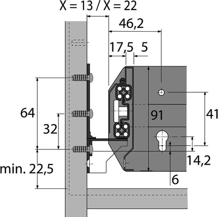 Produktbild Hettich Quadro Duplex 60 (1 Stk.)