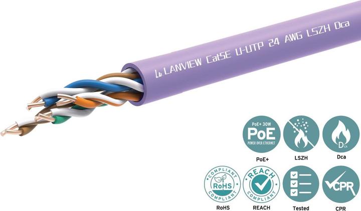 Produktbild Lanview CAT5e U-UTP network cable (U/UTP, CAT5e, 305 m)