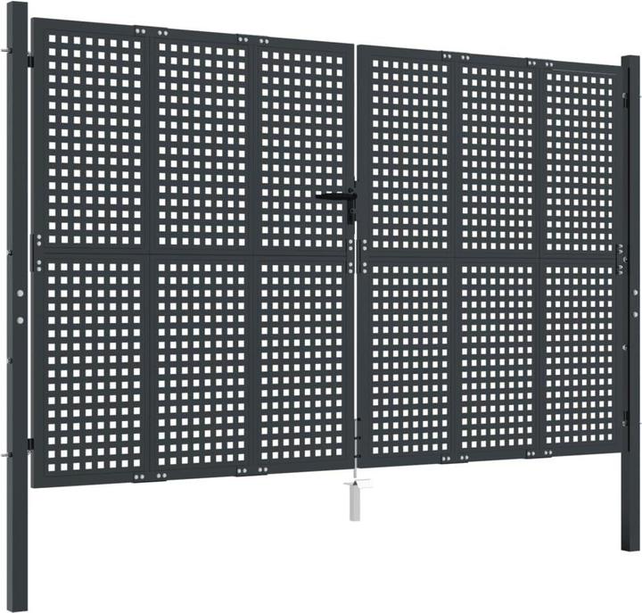 Immagine prodotto VidaXL Gartentor Anthrazit 300x250 cm Stahl, Farbe: Anthrazit