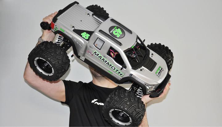 Actual product image Amewi RC car AMX Mammoth Monster Truck without battery/silver 14+ (RTR Ready-to-Run)