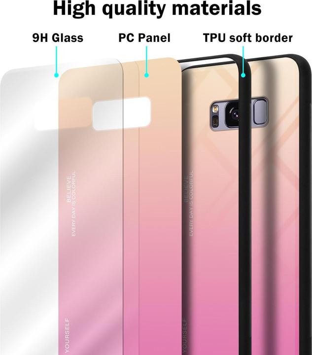 Produktbild Cadorabo TPU 2 Farben Glas Cover (Samsung Galaxy S8+)