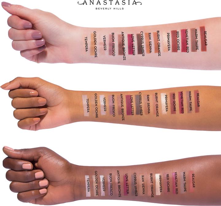 Image du produit Anastasia Beverly Hills Renaissance moderne (Ombre de Chypre, Tempera, Ocre doré, Vermeer, Buon Fresco, Bronze antique, Lettre d'amour, Realgar, Taupe chaud, Rouge vénitien, Ocre rouge, Primevère, Orange Brûlé, Sienne crue)