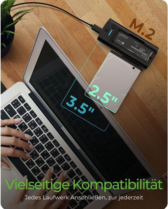 Produktbild Icy Box DockingStation für NVMe M.2 SSD & SATA Laufwerke IB-180MS-C31