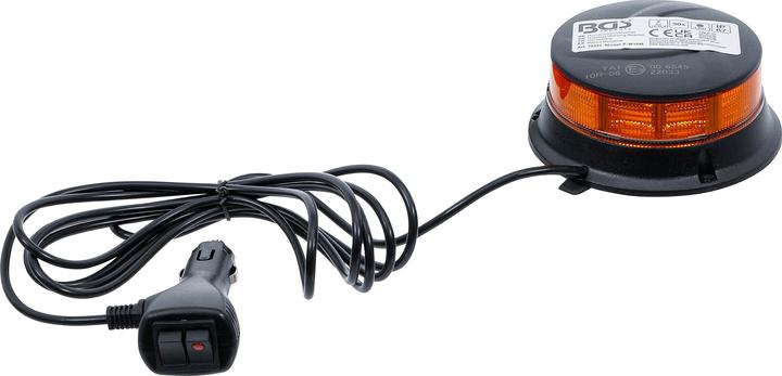 Produktbild BGS Rundumkennleuchte | gelb | mit Magnet | 12 V / 24 V | Ø 130 mm