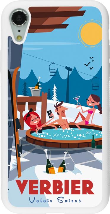 Actual product image PhoneLook Coque Silicone rigide blanc Verbier Mountain Jacuzzi (Apple iPhone XR)