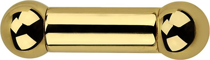 Actual product image Star Piercing Gold-plated barbell internal thread with two balls (without brass, Surgical steel 316L)