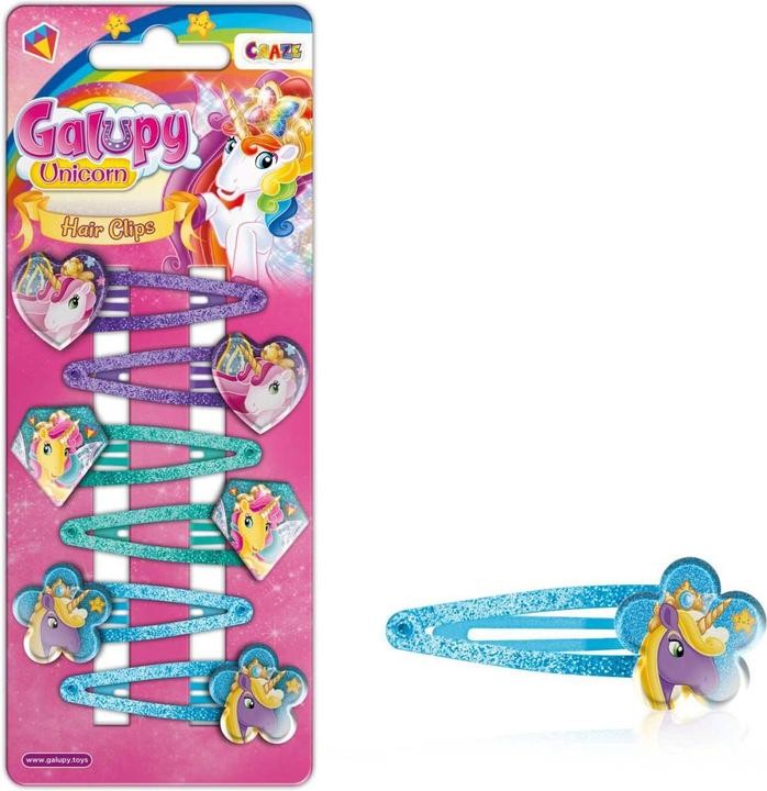 Produktbild Craze Galupy Einhorn Haarspangen Haarclips 6er Pack (6 Stk.)