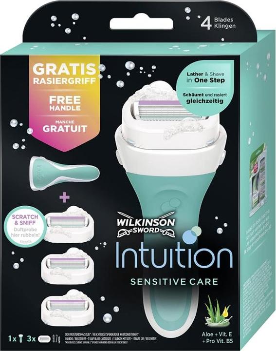 Wilkinson Intuition Sensitive ( manico + 3 testine diverse ) - Rasoio per donne -