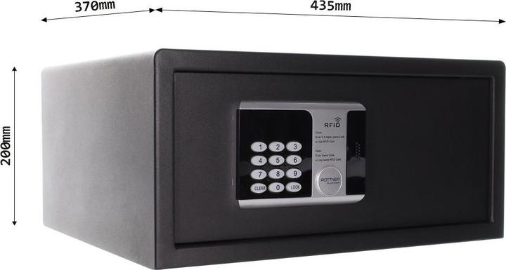 Produktbild Rottner Elektronik Möbeltresor RFID Lap Elektronikschloss anthrazit (26 l)