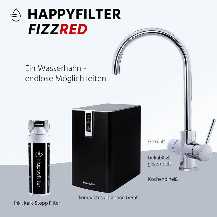 Actual product image HappyFilter 3in1 Wassersprudler mit Touch Wasserhahn