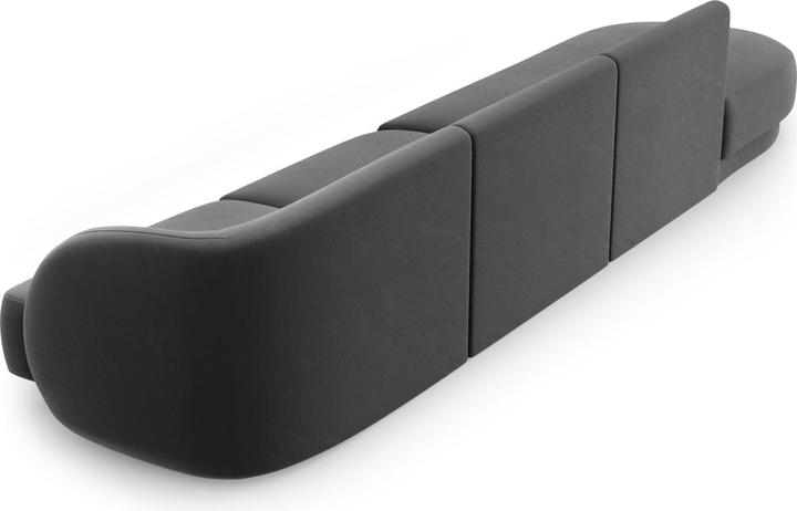 Actual product image Micadoni Left Velvet Sofa, "Miley", 4 Seats, 323x90x70Made in Europe (2 person sofa, 3-seater, 4-seater)